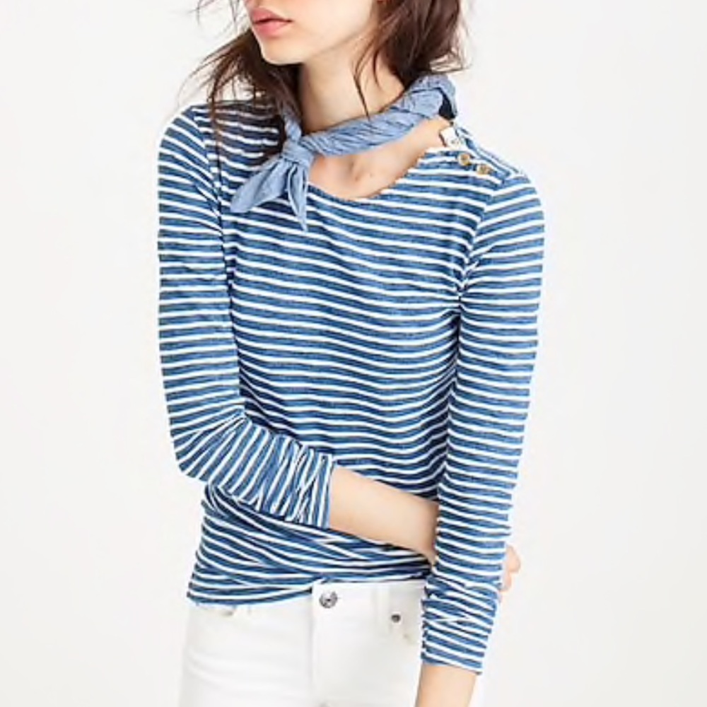 J.Crew Striped Painters tee